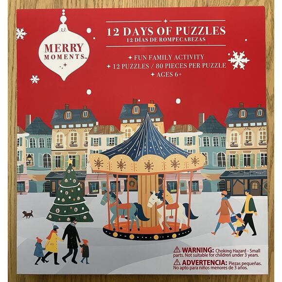 Merry Moments Other - Aldi Exclusive 2025 Holiday AOS 12 Days of Puzzles Christmas Advent Calendar